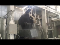 Máquina de corte de bloques de cuchillo múltiple de un solo brazo hidráulico